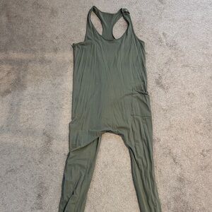 Be Mi Relaxed Olive Green Women's Jumpsuit